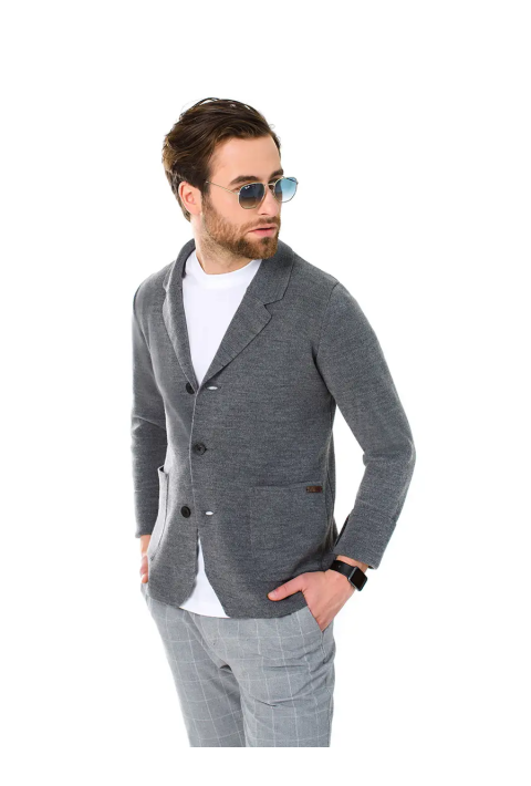 Soft Touch Knit Cardigan Grå