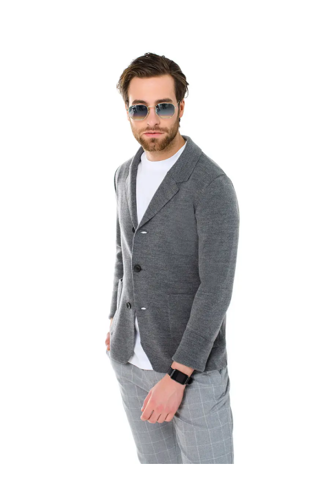 Soft Touch Knit Cardigan Grå