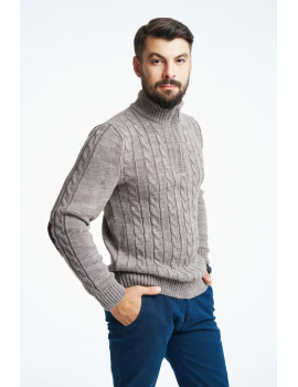 Soft Touch T-neck Zip Knit Sweater