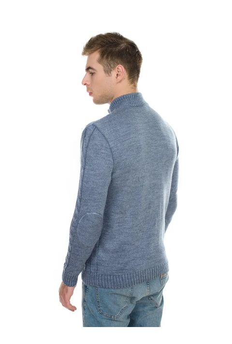 Soft Touch T-neck Zip Knit Sweater Jeans