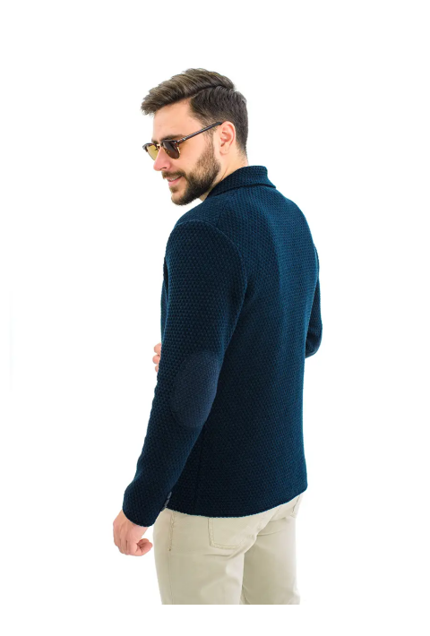 Knit Cardigan Blå