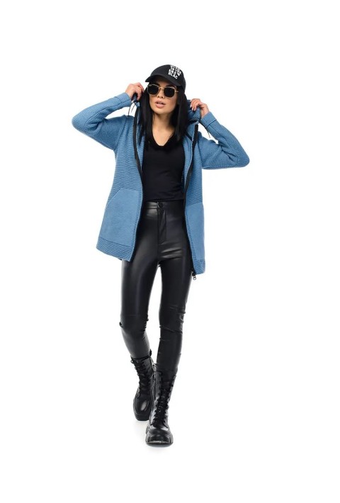 Knit Cardigan Zip Jeans