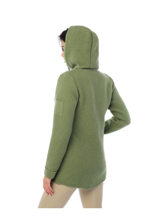 Knit Cardigan Zip Green
