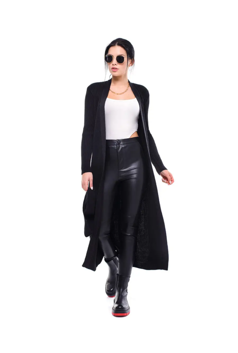 Loose Knit Cardigan Black