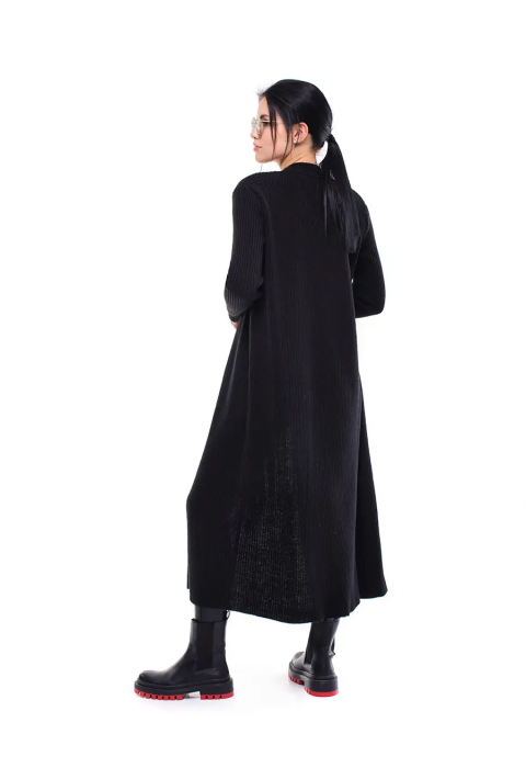 Loose Knit Cardigan Black