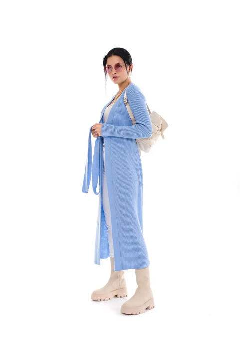 Loose Knit Cardigan Lyseblå