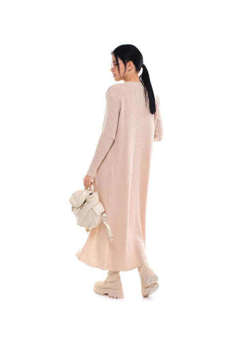 Loose Knit Cardigan Beige