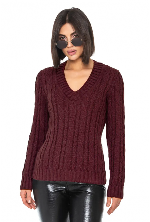 V-Neck Knit Sweater
