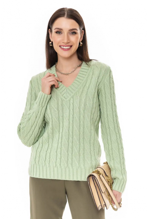 V-Neck Knit Sweater