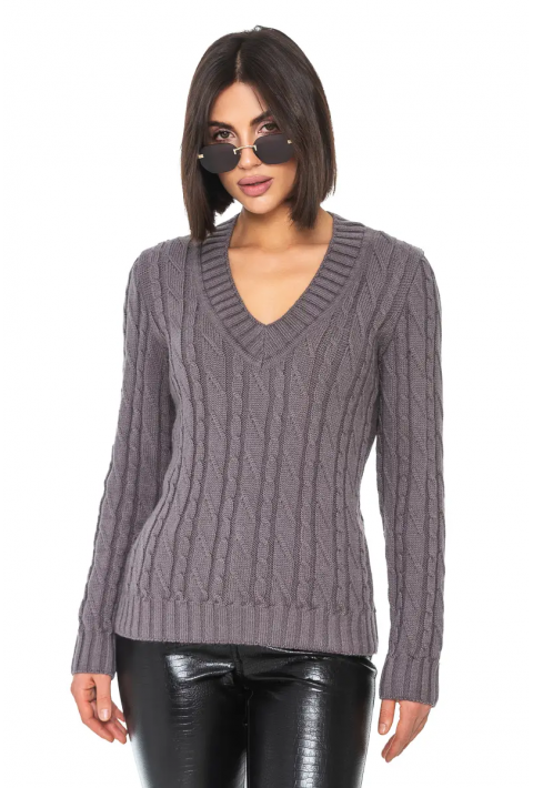 V-Neck Knit Sweater