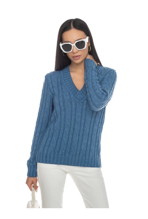 V-Neck Knit Sweater