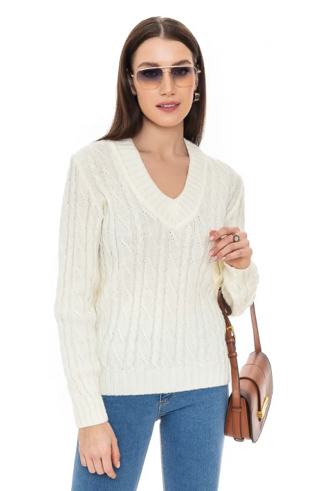 V-Neck Knit Sweater