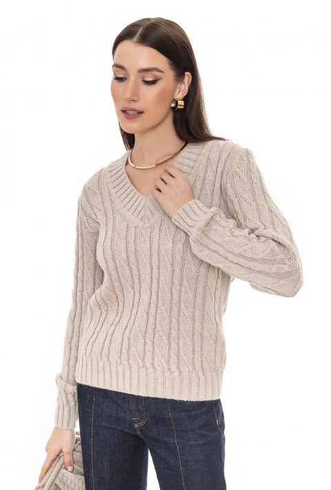 V-Neck Knit Sweater