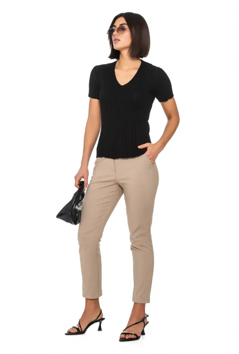 Short Sleeves Knit Jumper Black