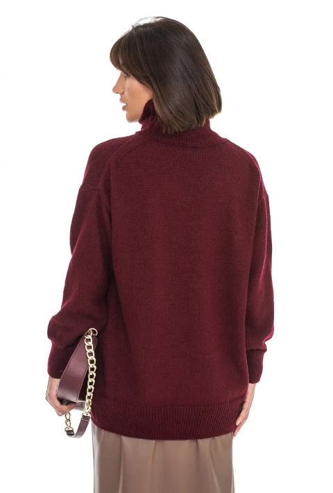 Oversize Knit Sweater Bordeaux