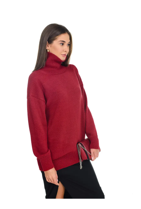 Oversize Knit Sweater Red