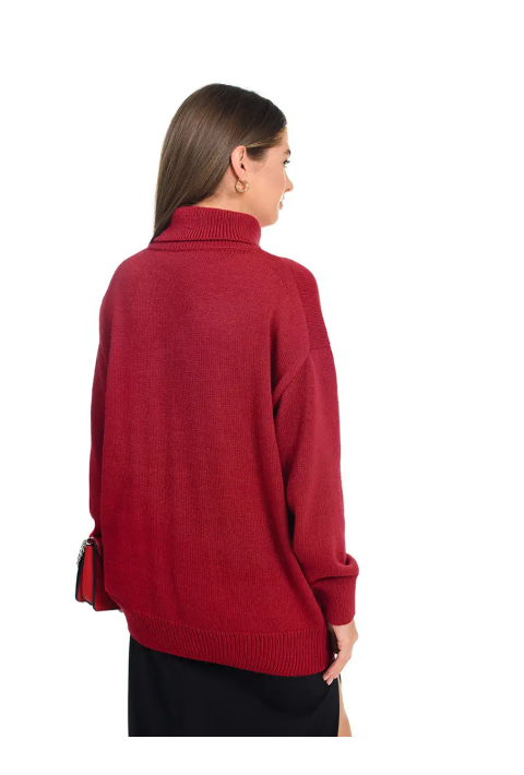 Oversize Knit Sweater Red
