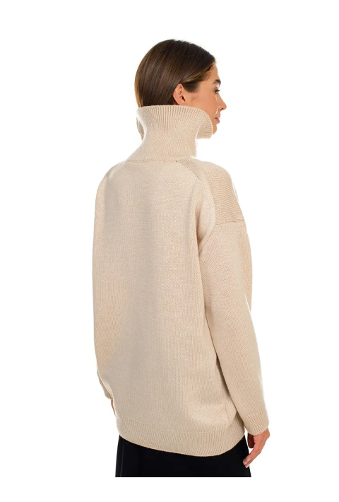 Oversize Knit Sweater Beige