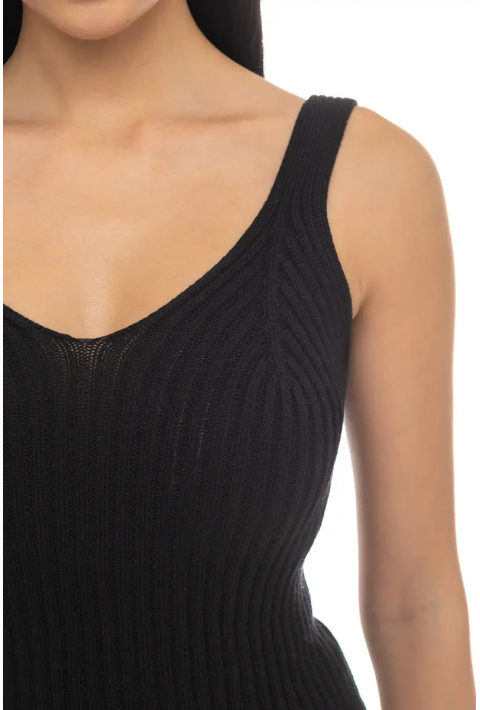 Knit T-top Black