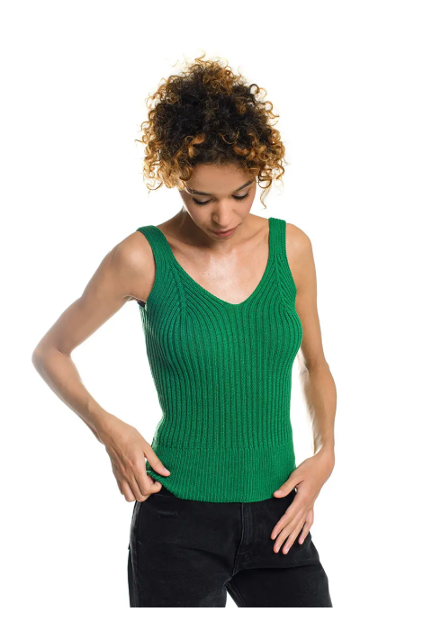 Knit T-top Green