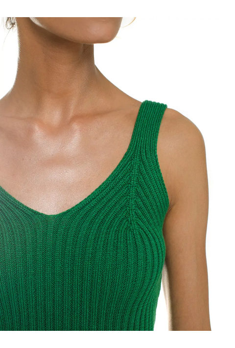 Knit T-top Green