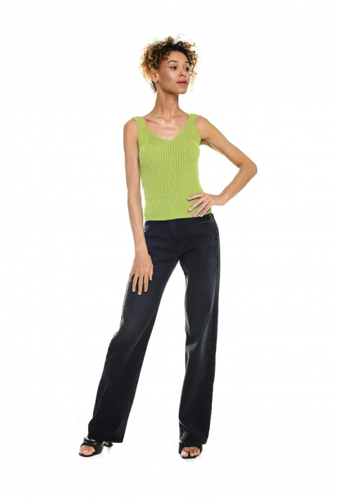 Knit T-top Light green