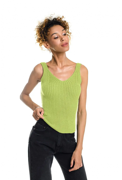 Knit T-top Light green