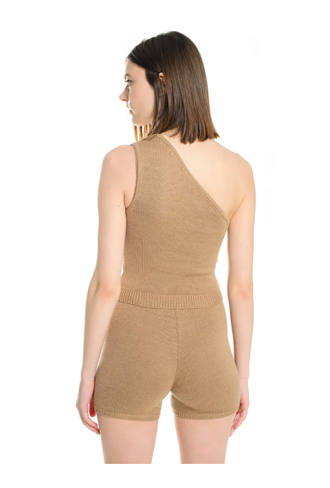 Knit T-top&Shorts Beige