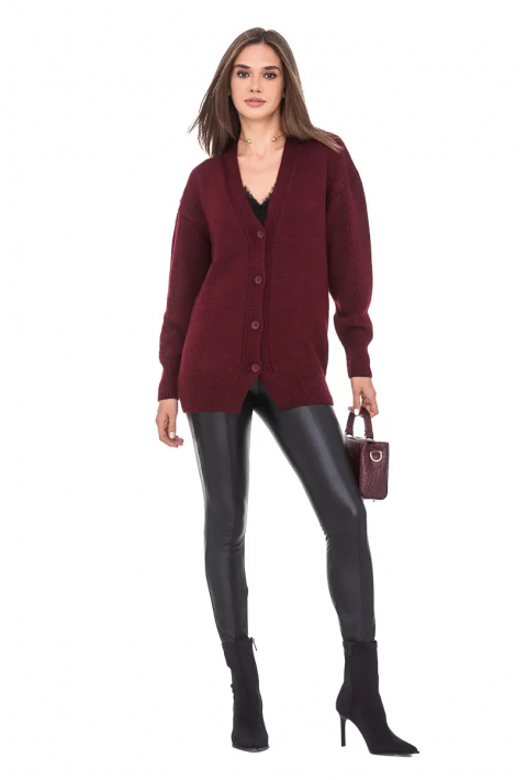 Knit Cardigan Bordeaux
