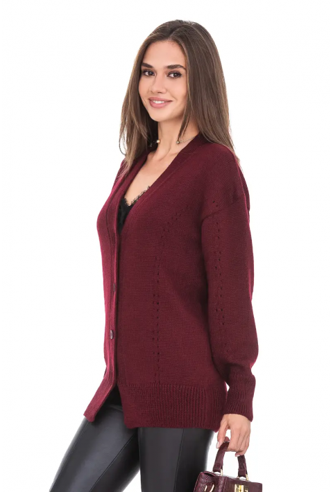 Knit Cardigan Bordeaux
