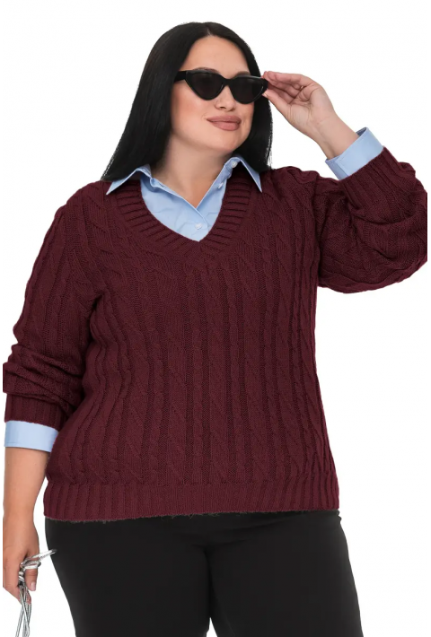 V-Neck Knit Sweater