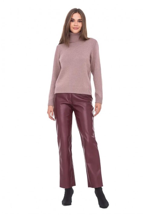 Turtleneck knit pullover
