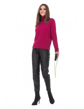 Turtleneck knit pullover