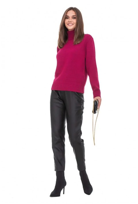 Turtleneck knit pullover
