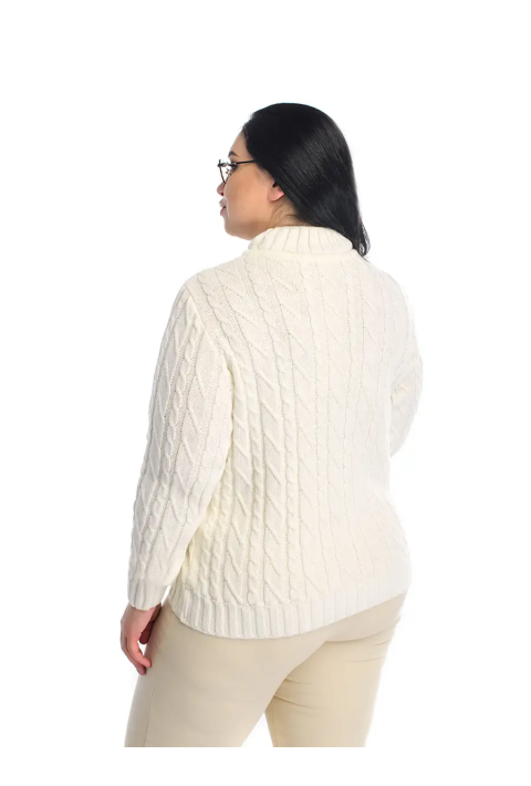 Soft Touch T-neck Knit Sweater Creame