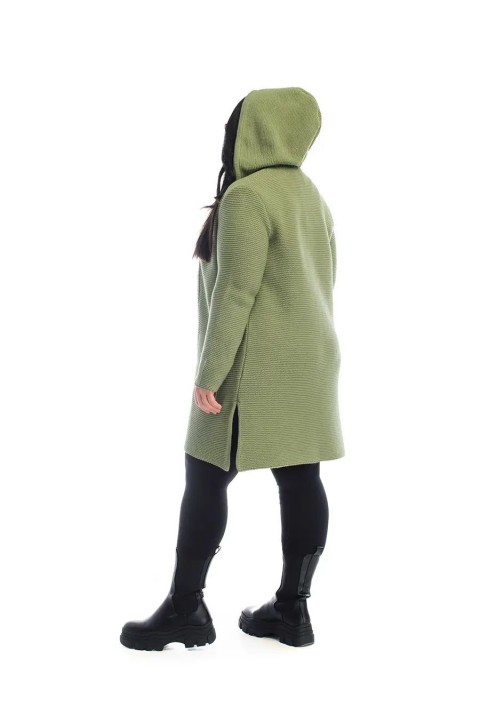 Knit Cardigan Zip Grøn