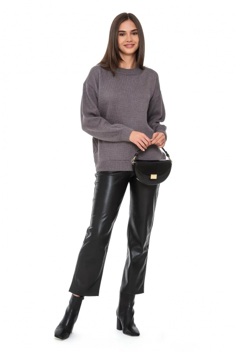 Soft Touch O-neck Knit Jumper Grey