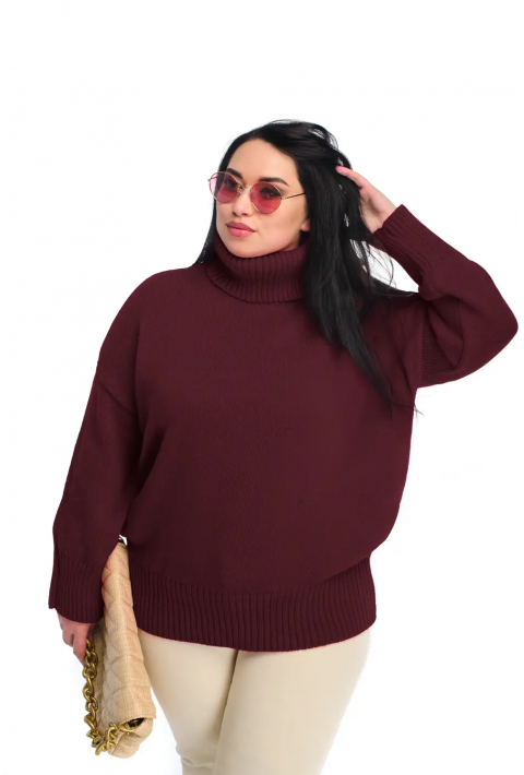 Loose Knit Sweater Bordeaux