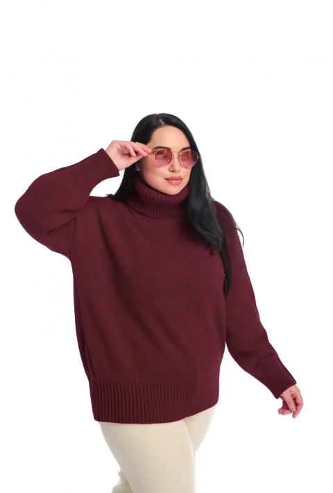 Loose Knit Sweater Bordeaux