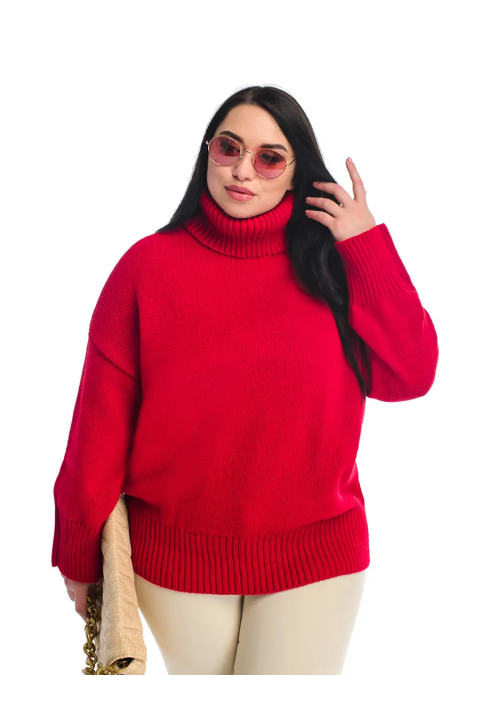 Loose Knit Sweater Rød