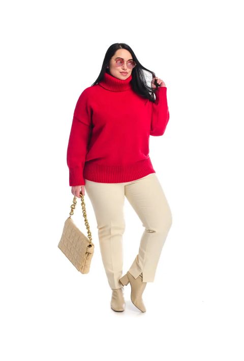 Loose Knit Sweater Rød