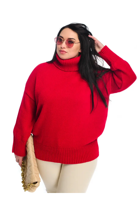 Loose Knit Sweater Rød