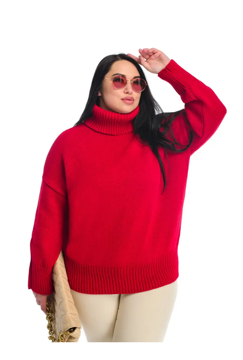 Loose Knit Sweater Rød