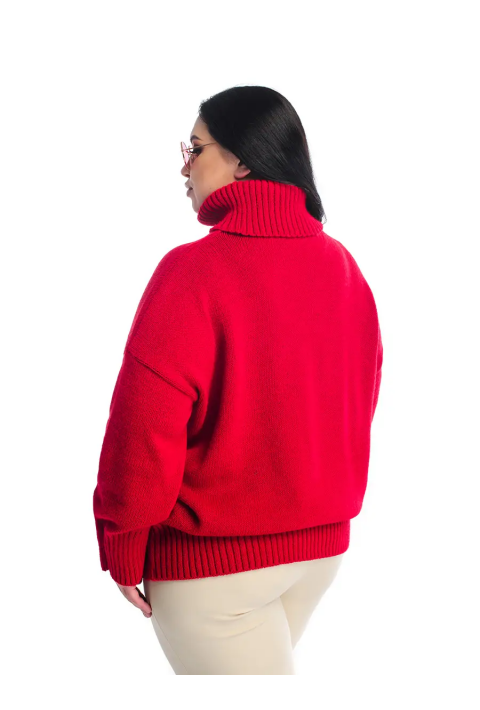 Loose Knit Sweater Rød