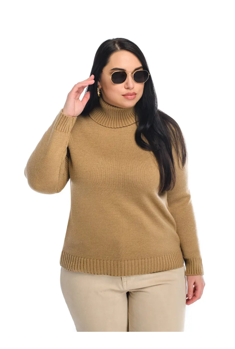 Turtleneck knit pullover