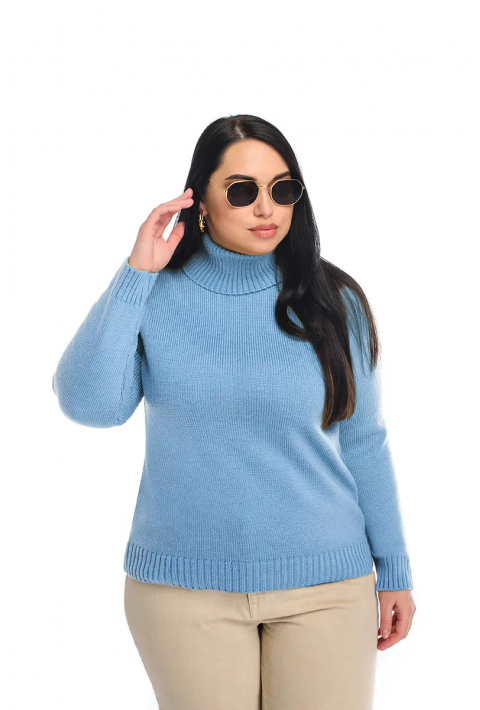 Turtleneck knit pullover