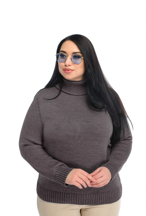 Turtleneck knit pullover