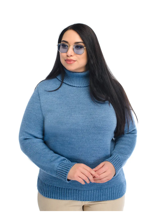 Turtleneck knit pullover