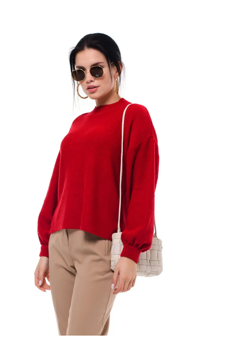 Loose Knit Sweater Rød
