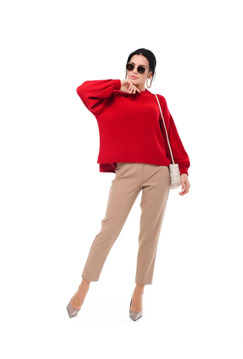 Loose Knit Sweater Rød